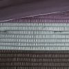 King Size 7 Piece Bed In A Bag Comforter Set Faux Silk Purple Gray Stripes