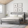 Queen Size FarmHouse Traditional Rustic Gray Platform Bed